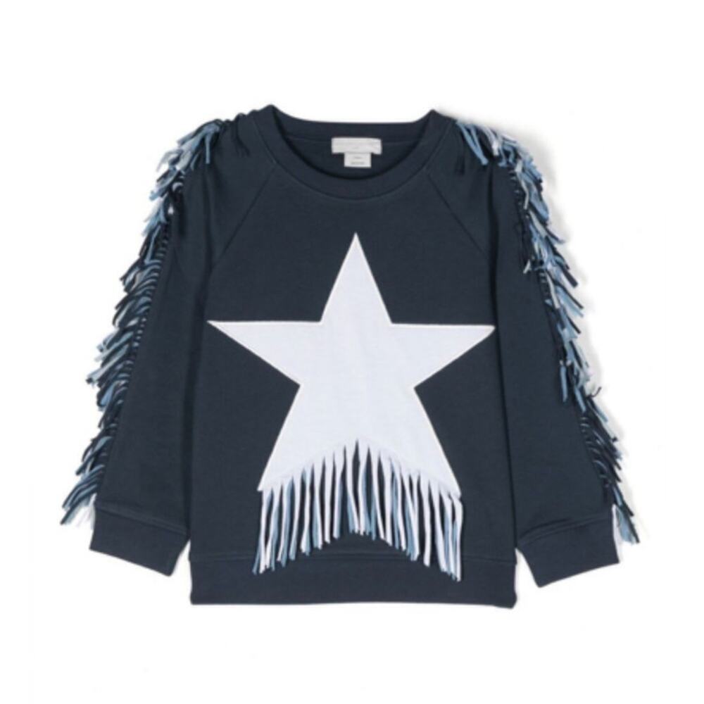 Stella McCartney Kids Fringed Cotton Jersey Sweatshirt Size 6